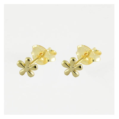 Kingsley Ryan Sterling Silver Flower Stud Earrings - Rococo Jewellery