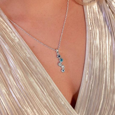 Sea Gems Topaz Stream Necklace - Rococo Jewellery