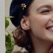 Alex Monroe Rabbit & Carrot Asymmetric Earrings - Rococo Jewellery