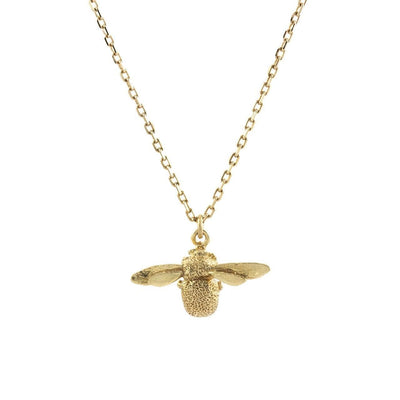 Alex Monroe 18ct Gold Teeny Tiny Bee Necklace - Rococo Jewellery