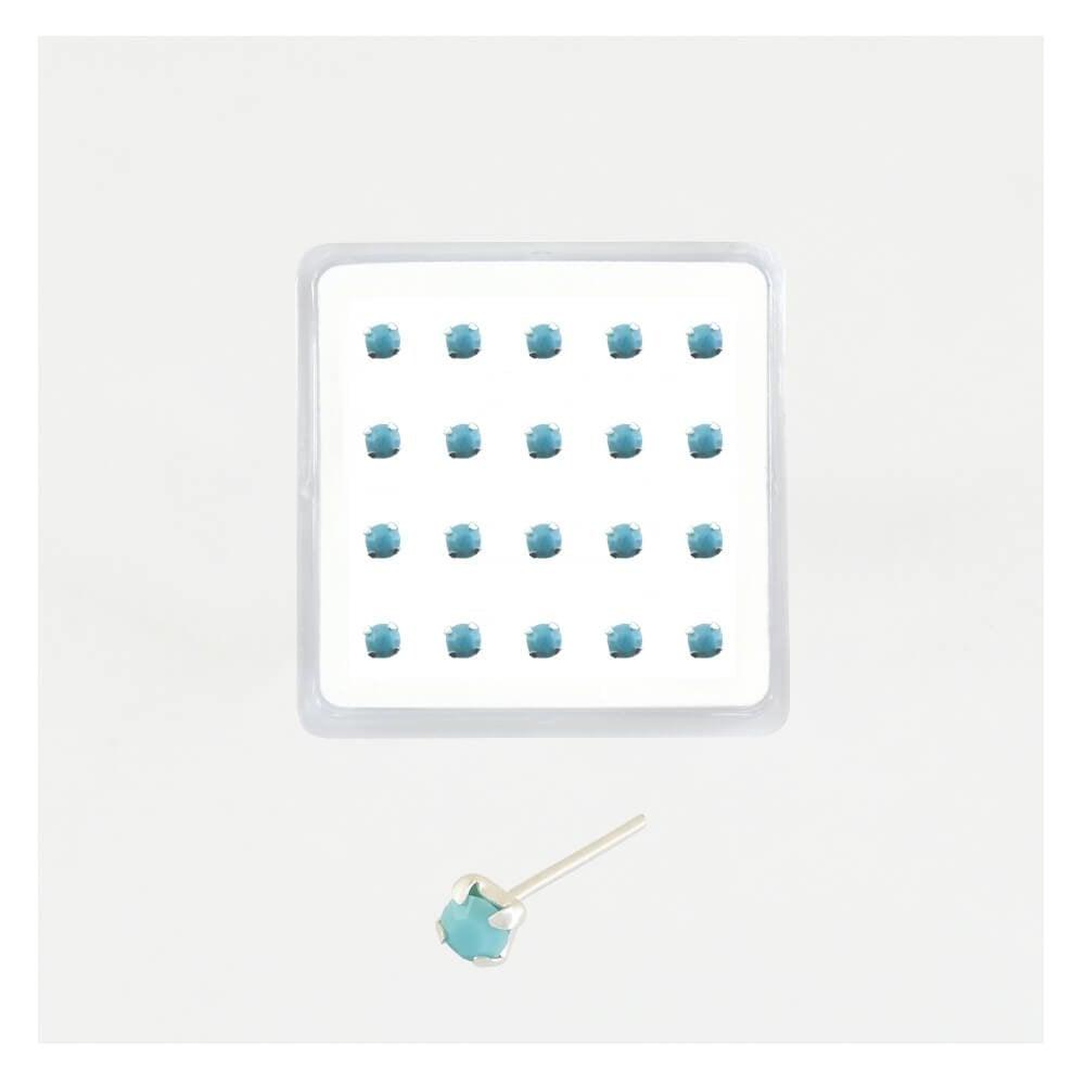 Kingsley Ryan Sterling Silver Turquoise Nose Stud - Rococo Jewellery