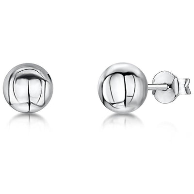 Sterling Silver Ball Stud Earrings - Rococo Jewellery